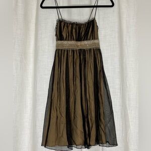 Elegant Black and Brown Women's Dress
